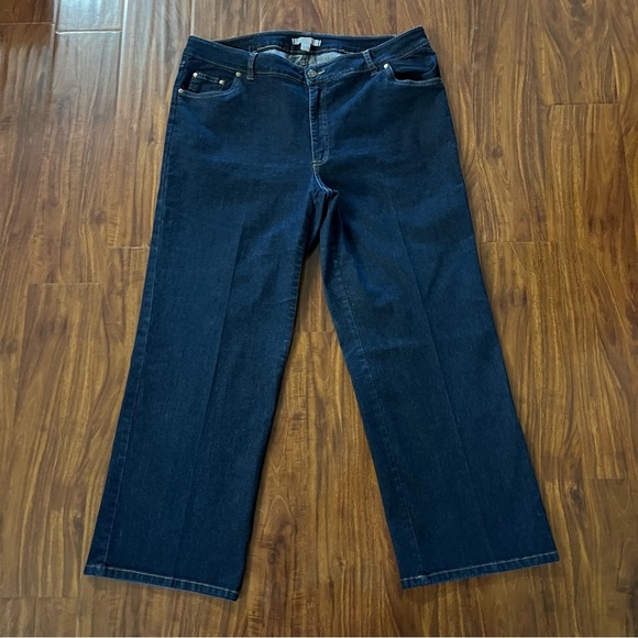 Woman Within Jeans Dark Wash size 16W Petite - Picture 1 of 7